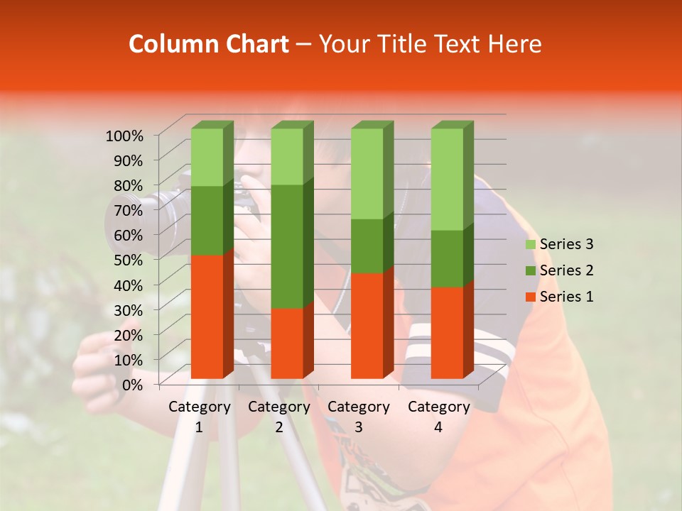 A Young Boy Taking A Picture With A Camera PowerPoint Template
