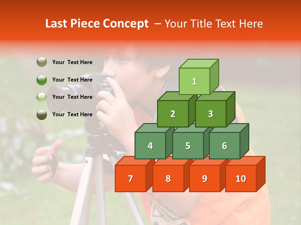 A Young Boy Taking A Picture With A Camera PowerPoint Template