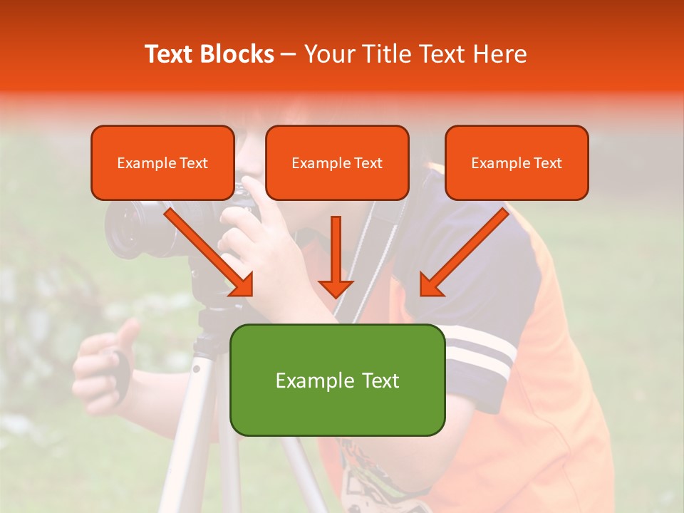 A Young Boy Taking A Picture With A Camera PowerPoint Template