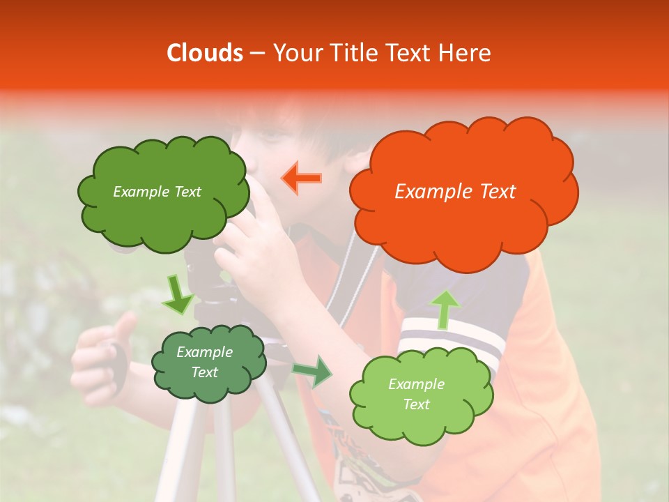 A Young Boy Taking A Picture With A Camera PowerPoint Template
