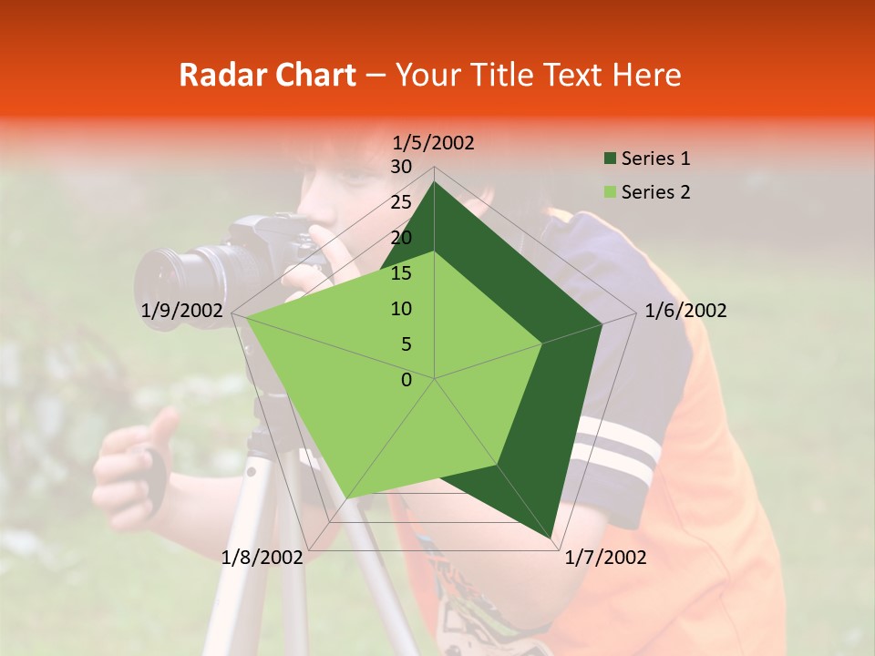 A Young Boy Taking A Picture With A Camera PowerPoint Template