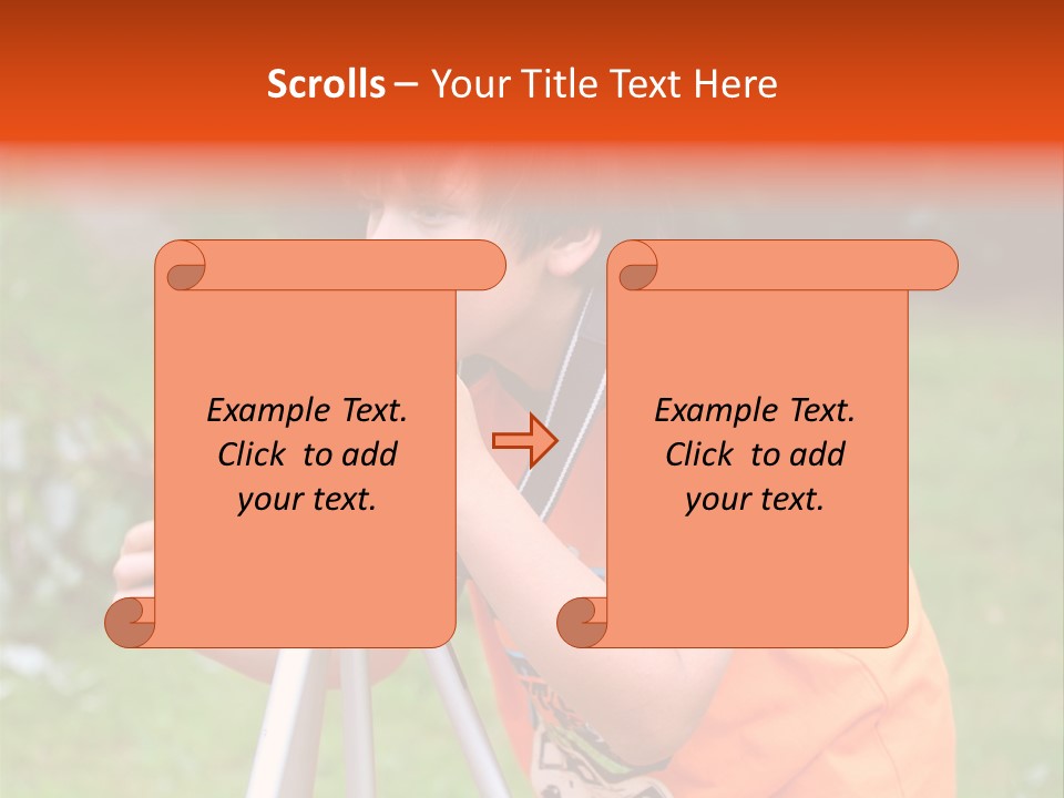 A Young Boy Taking A Picture With A Camera PowerPoint Template