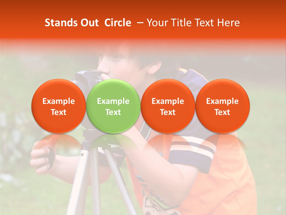 A Young Boy Taking A Picture With A Camera PowerPoint Template
