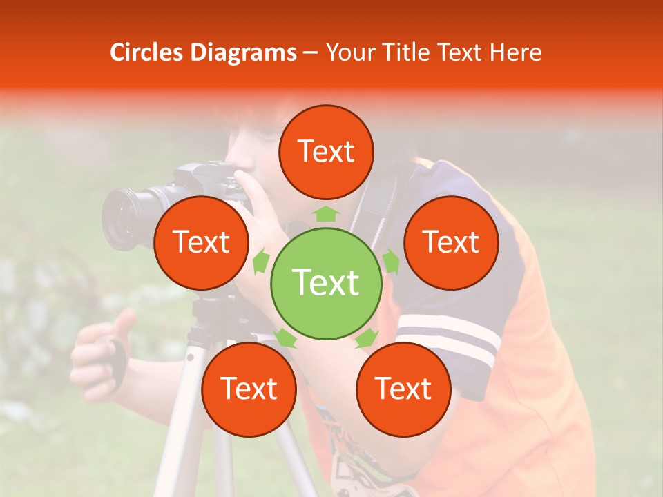 A Young Boy Taking A Picture With A Camera PowerPoint Template