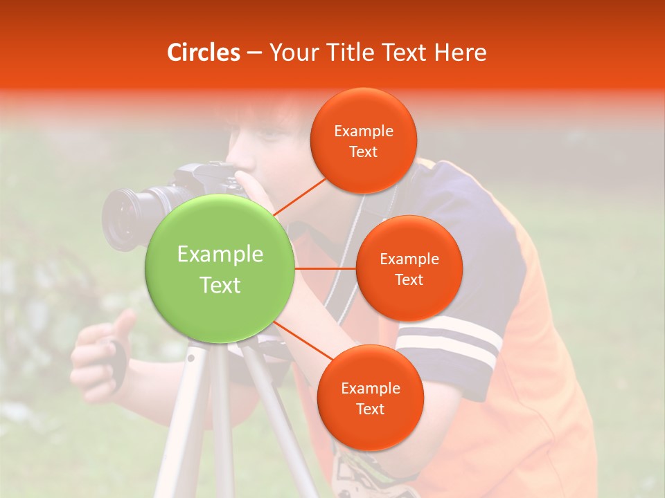 A Young Boy Taking A Picture With A Camera PowerPoint Template