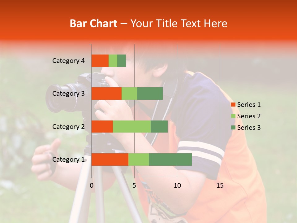 A Young Boy Taking A Picture With A Camera PowerPoint Template