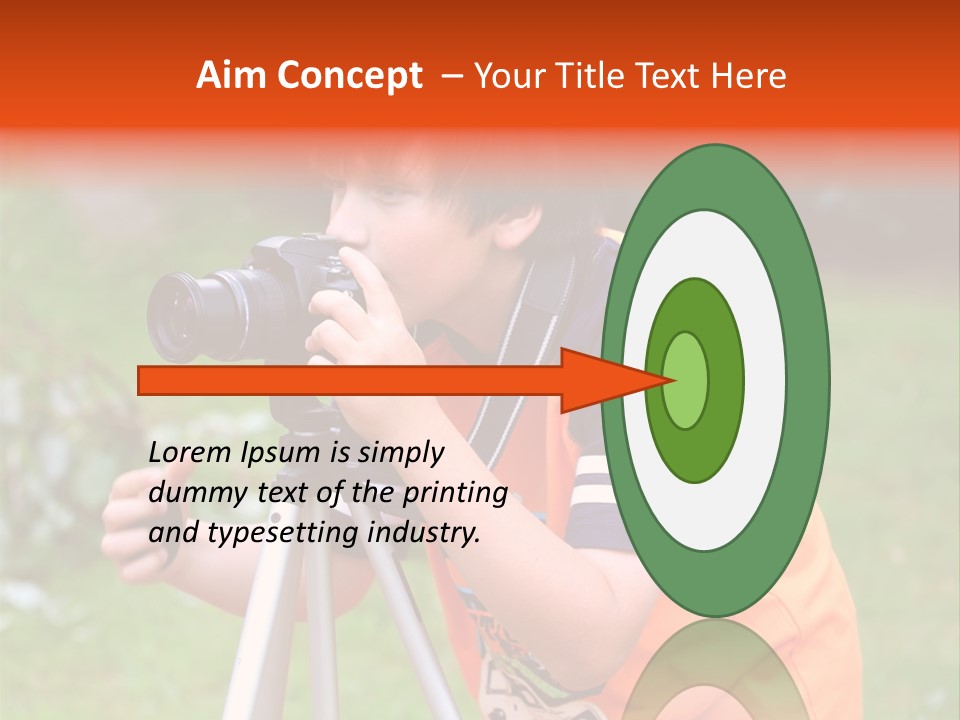 A Young Boy Taking A Picture With A Camera PowerPoint Template