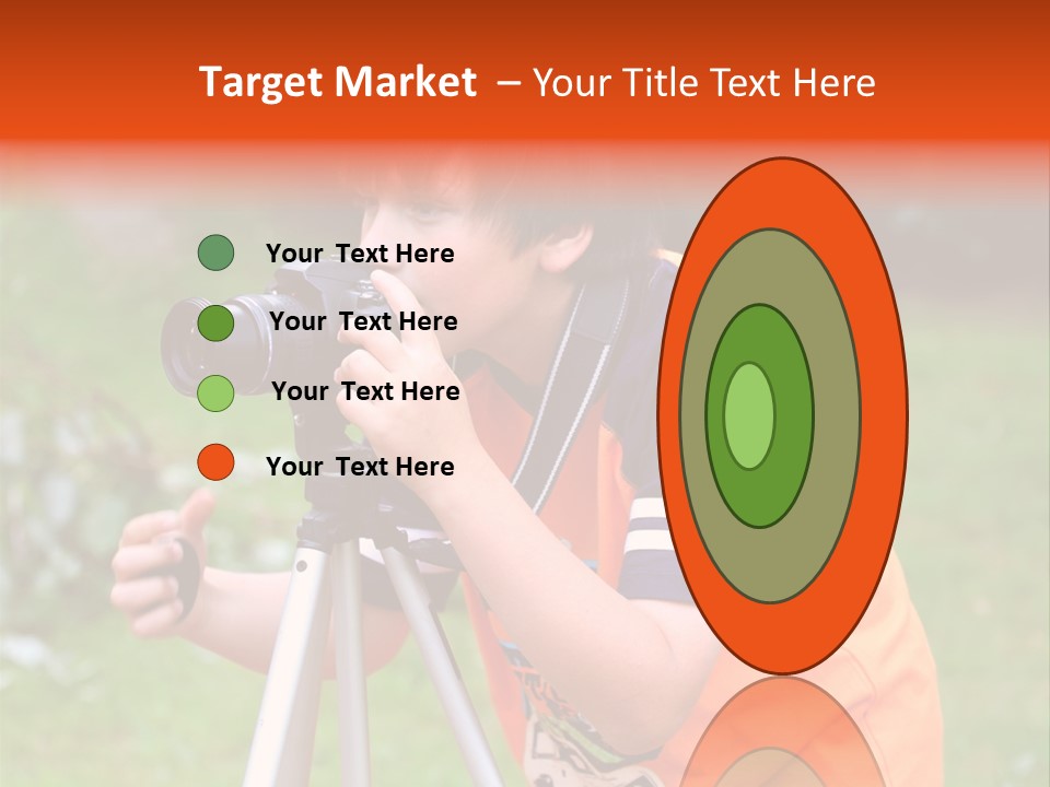 A Young Boy Taking A Picture With A Camera PowerPoint Template