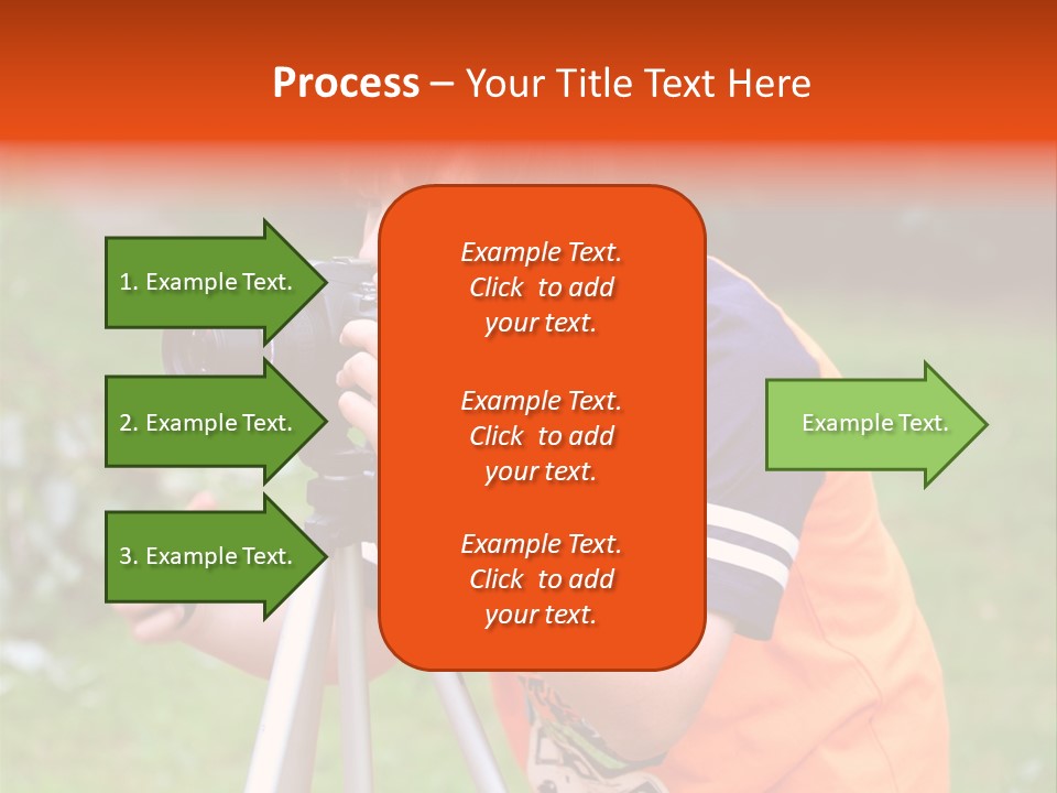 A Young Boy Taking A Picture With A Camera PowerPoint Template