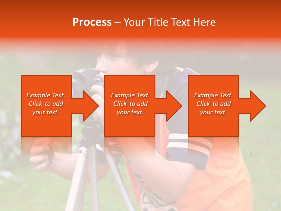 A Young Boy Taking A Picture With A Camera PowerPoint Template