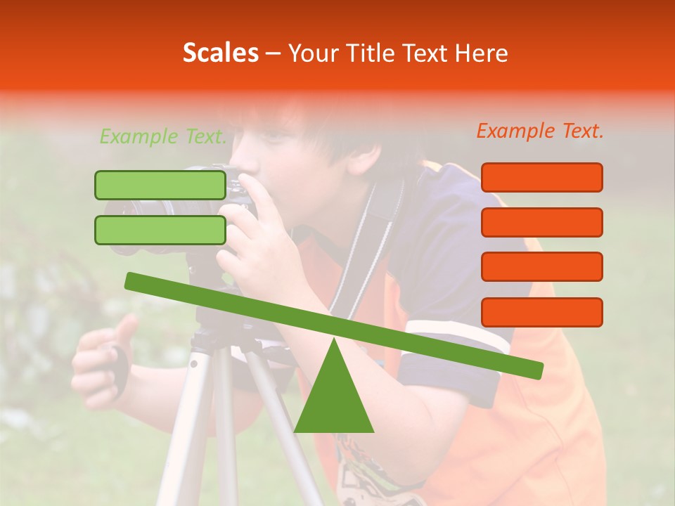 A Young Boy Taking A Picture With A Camera PowerPoint Template