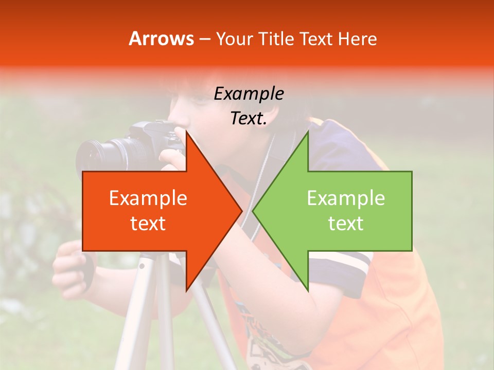 A Young Boy Taking A Picture With A Camera PowerPoint Template