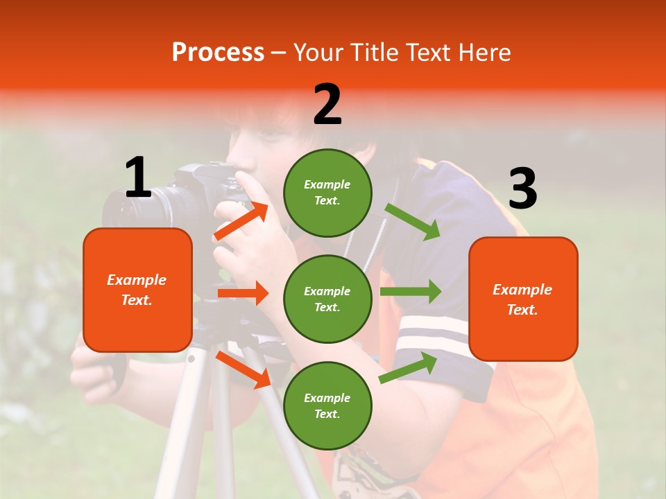 A Young Boy Taking A Picture With A Camera PowerPoint Template