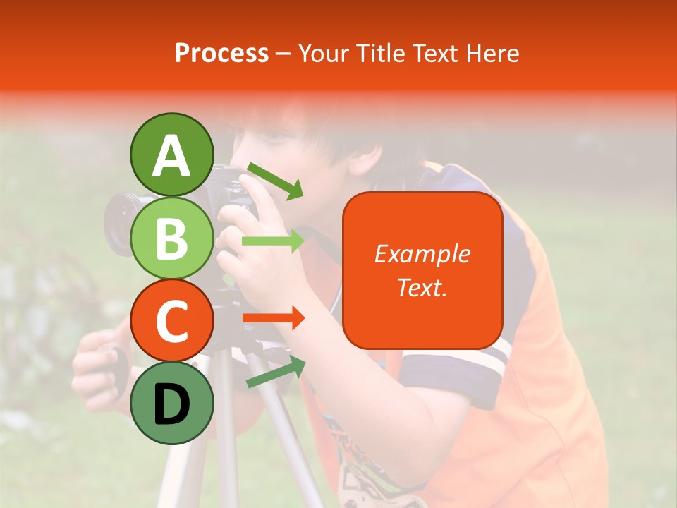 A Young Boy Taking A Picture With A Camera PowerPoint Template