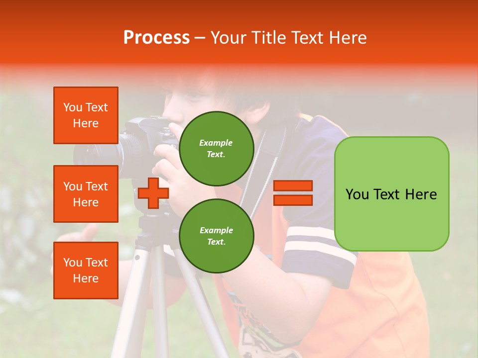 A Young Boy Taking A Picture With A Camera PowerPoint Template