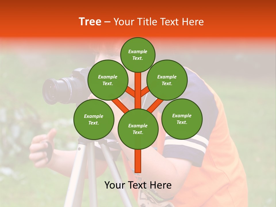 A Young Boy Taking A Picture With A Camera PowerPoint Template