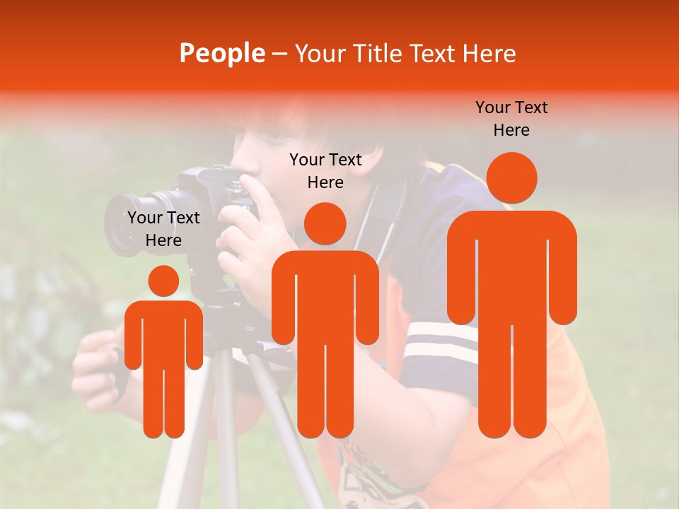 A Young Boy Taking A Picture With A Camera PowerPoint Template