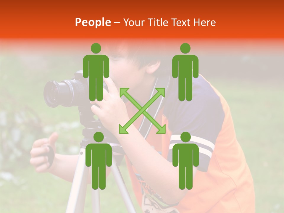 A Young Boy Taking A Picture With A Camera PowerPoint Template