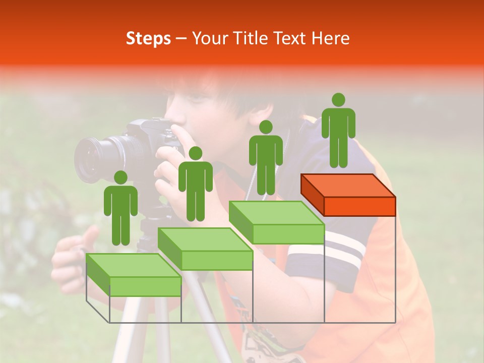 A Young Boy Taking A Picture With A Camera PowerPoint Template