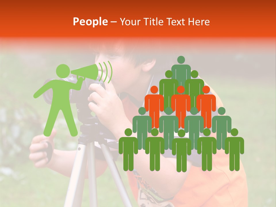 A Young Boy Taking A Picture With A Camera PowerPoint Template