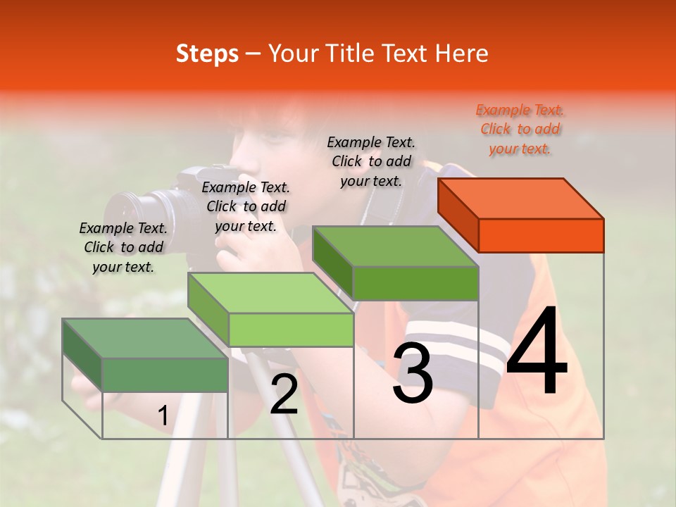 A Young Boy Taking A Picture With A Camera PowerPoint Template