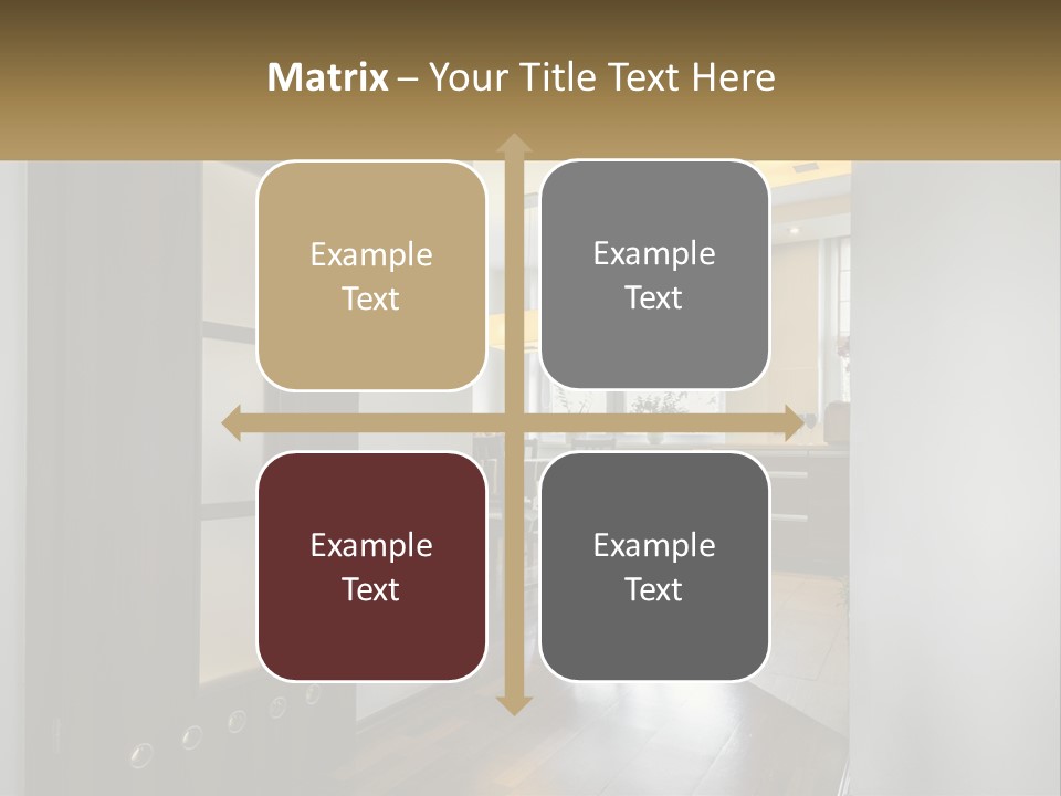 A Room With A Door And A Table In It PowerPoint Template