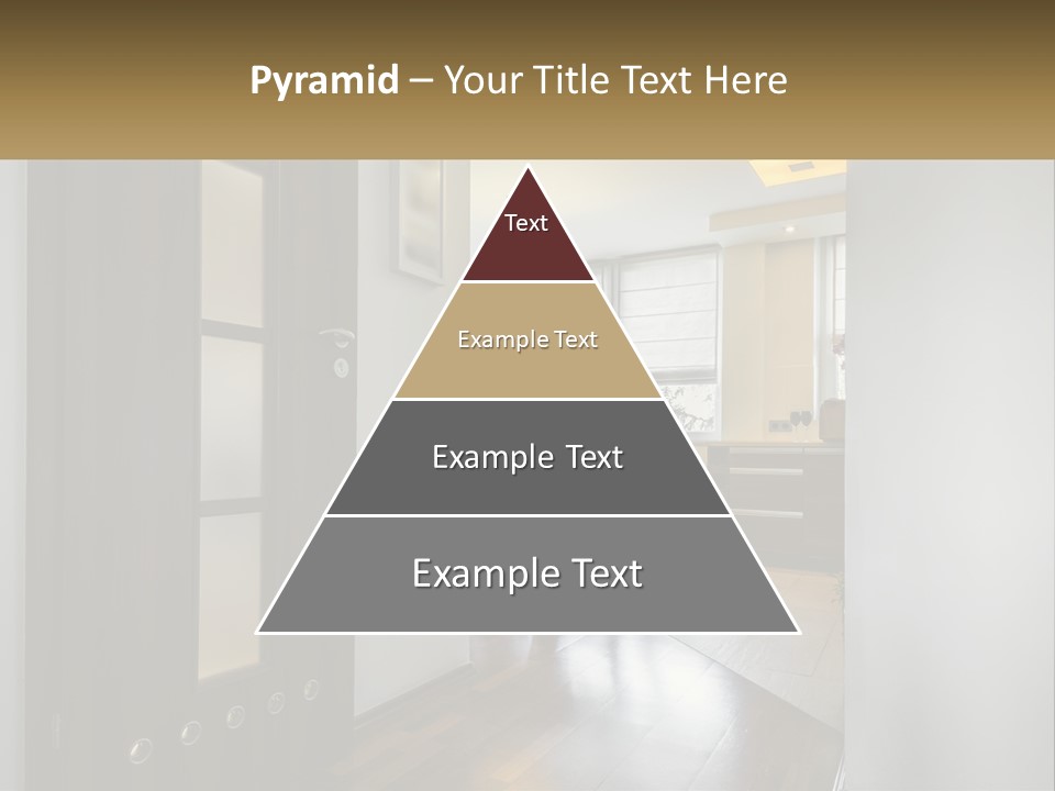 A Room With A Door And A Table In It PowerPoint Template