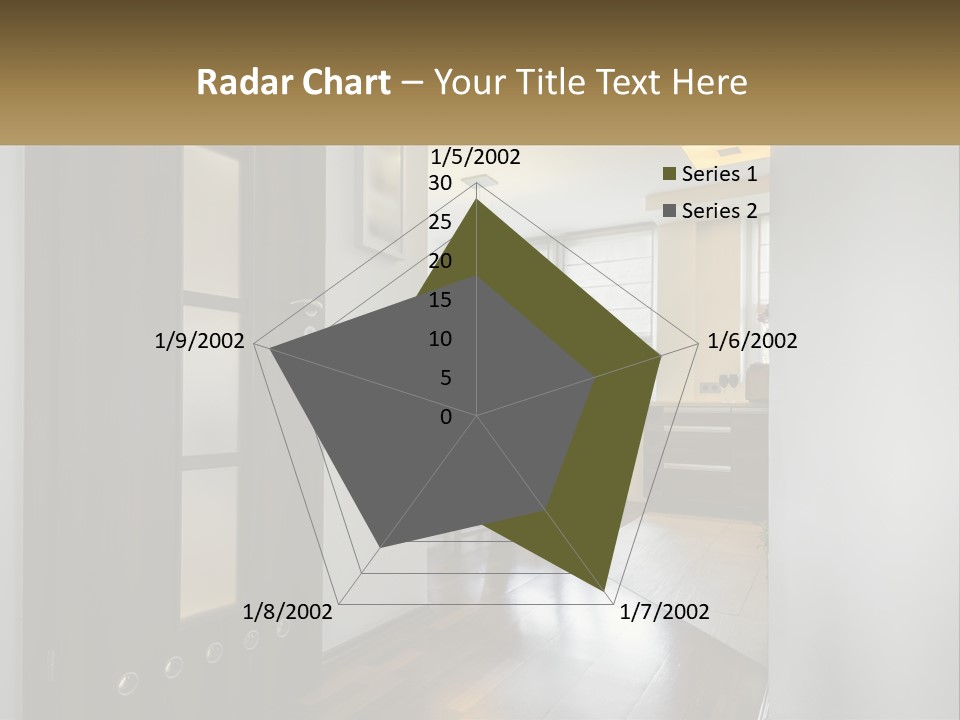 A Room With A Door And A Table In It PowerPoint Template