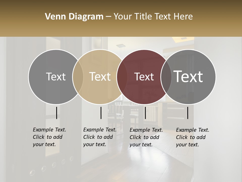 A Room With A Door And A Table In It PowerPoint Template