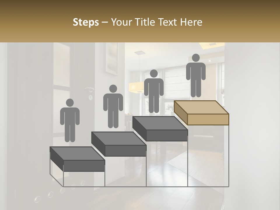 A Room With A Door And A Table In It PowerPoint Template