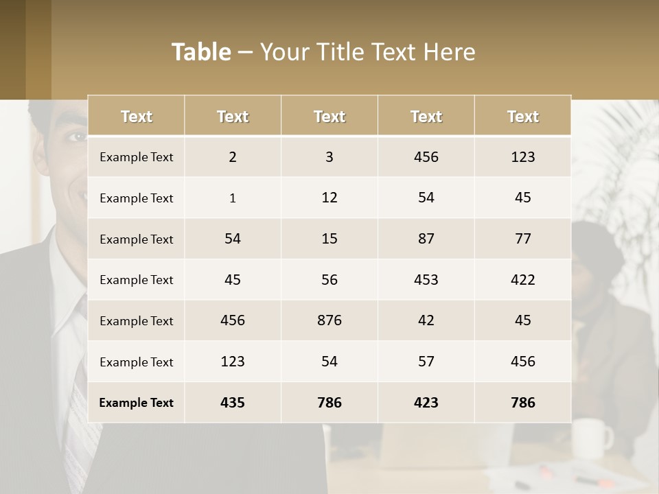 A Man In A Suit Standing In Front Of A Group Of People PowerPoint Template