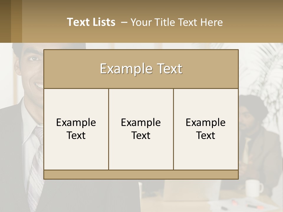 A Man In A Suit Standing In Front Of A Group Of People PowerPoint Template