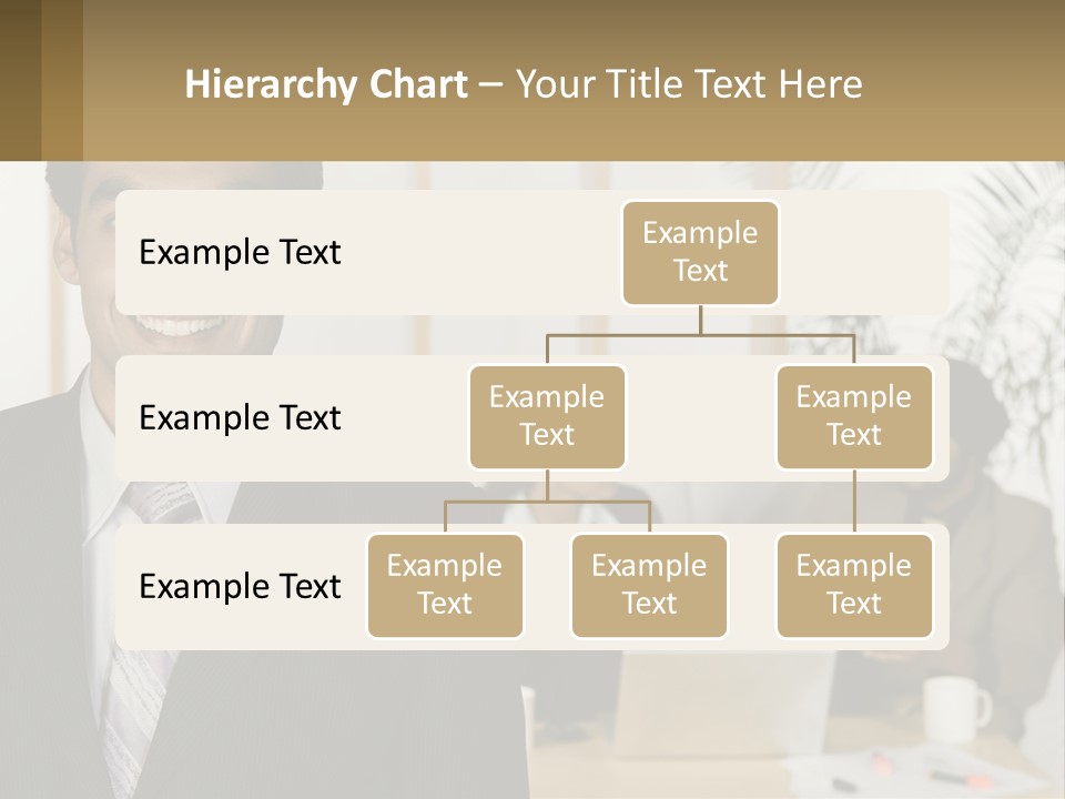 A Man In A Suit Standing In Front Of A Group Of People PowerPoint Template