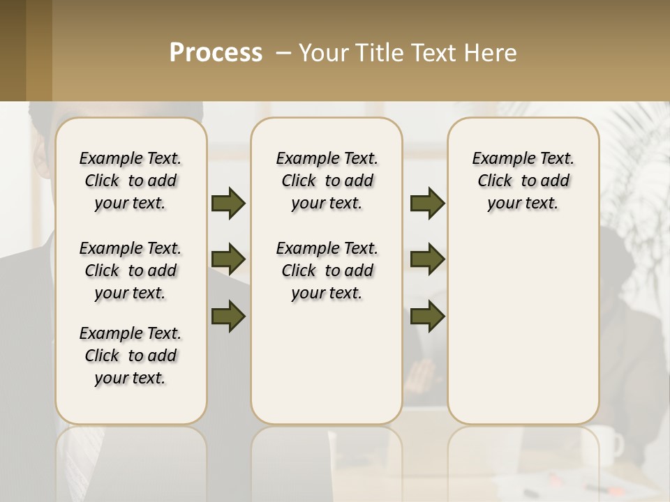 A Man In A Suit Standing In Front Of A Group Of People PowerPoint Template