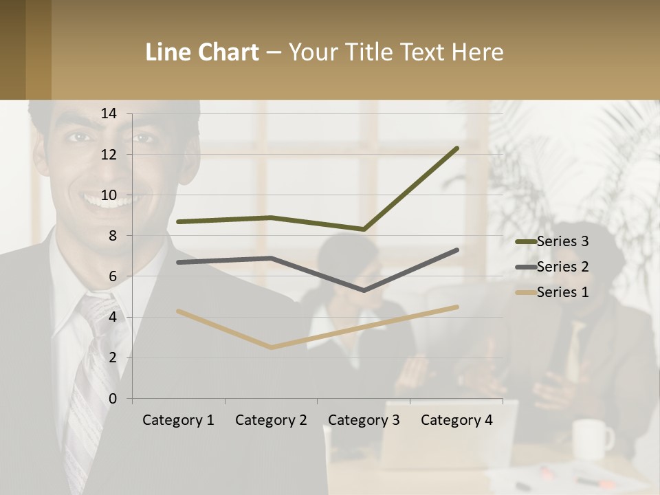 A Man In A Suit Standing In Front Of A Group Of People PowerPoint Template