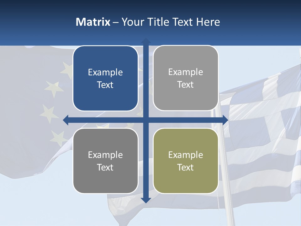 Two Flags Are Flying In The Wind With A Blue Sky In The Background PowerPoint Template