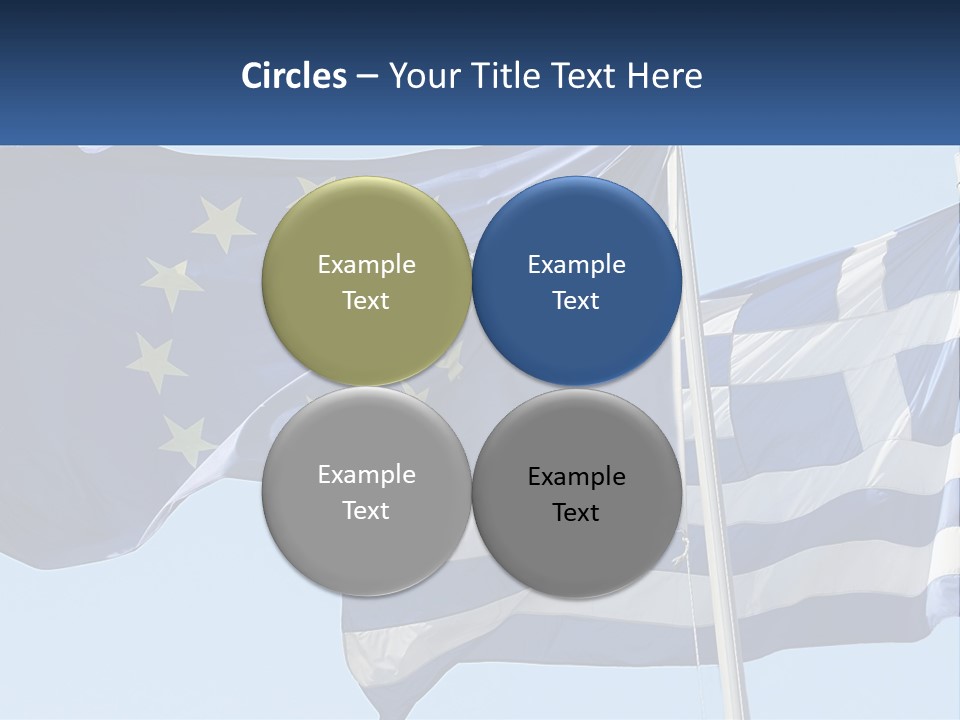 Two Flags Are Flying In The Wind With A Blue Sky In The Background PowerPoint Template