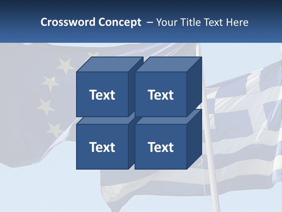 Two Flags Are Flying In The Wind With A Blue Sky In The Background PowerPoint Template