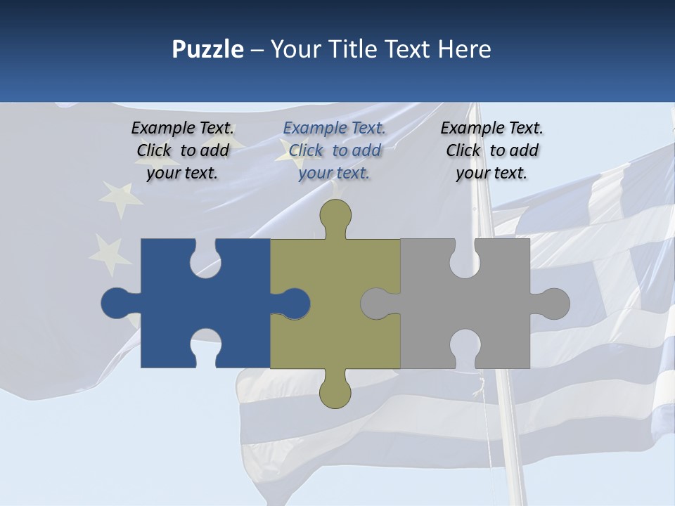 Two Flags Are Flying In The Wind With A Blue Sky In The Background PowerPoint Template