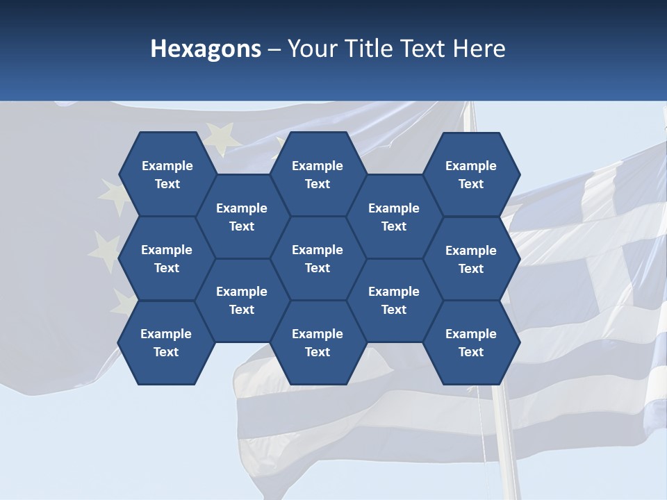 Two Flags Are Flying In The Wind With A Blue Sky In The Background PowerPoint Template