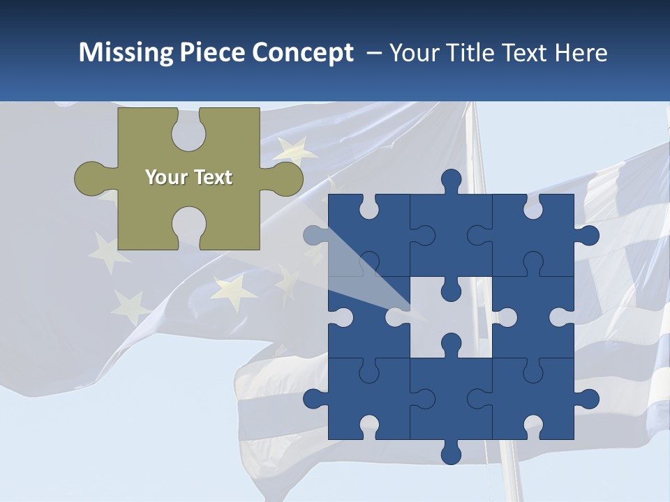 Two Flags Are Flying In The Wind With A Blue Sky In The Background PowerPoint Template