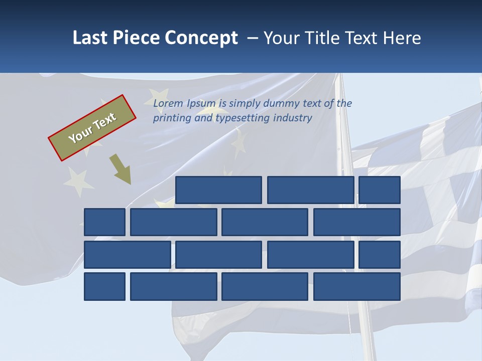 Two Flags Are Flying In The Wind With A Blue Sky In The Background PowerPoint Template