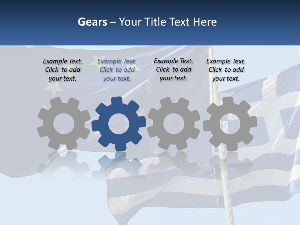 Two Flags Are Flying In The Wind With A Blue Sky In The Background PowerPoint Template