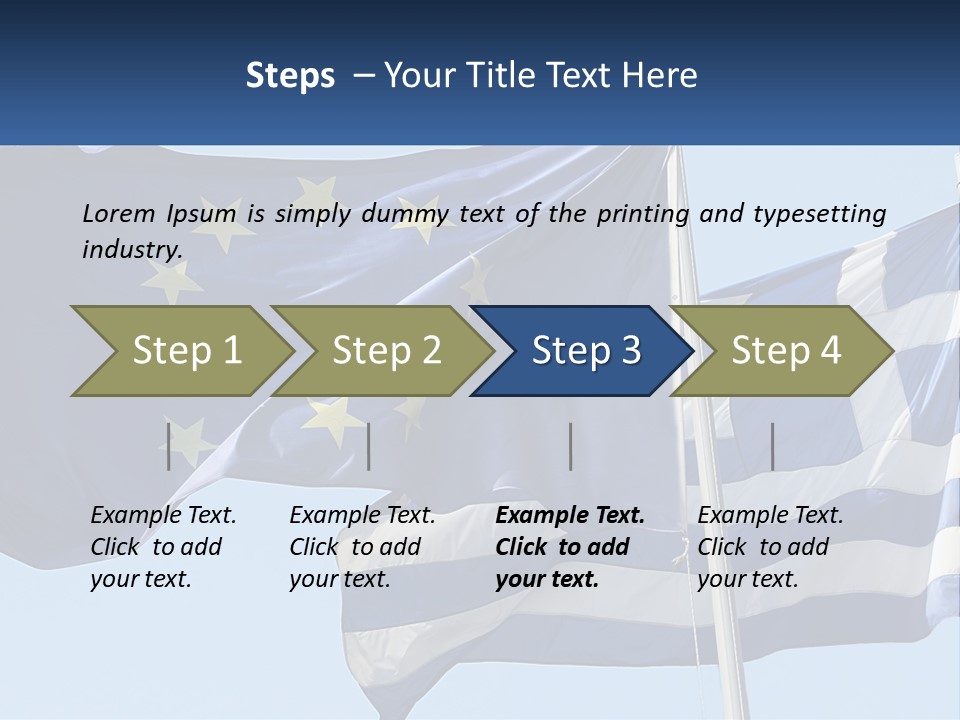 Two Flags Are Flying In The Wind With A Blue Sky In The Background PowerPoint Template