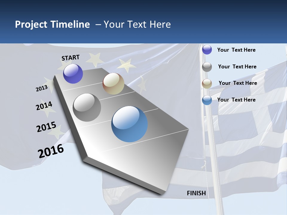 Two Flags Are Flying In The Wind With A Blue Sky In The Background PowerPoint Template