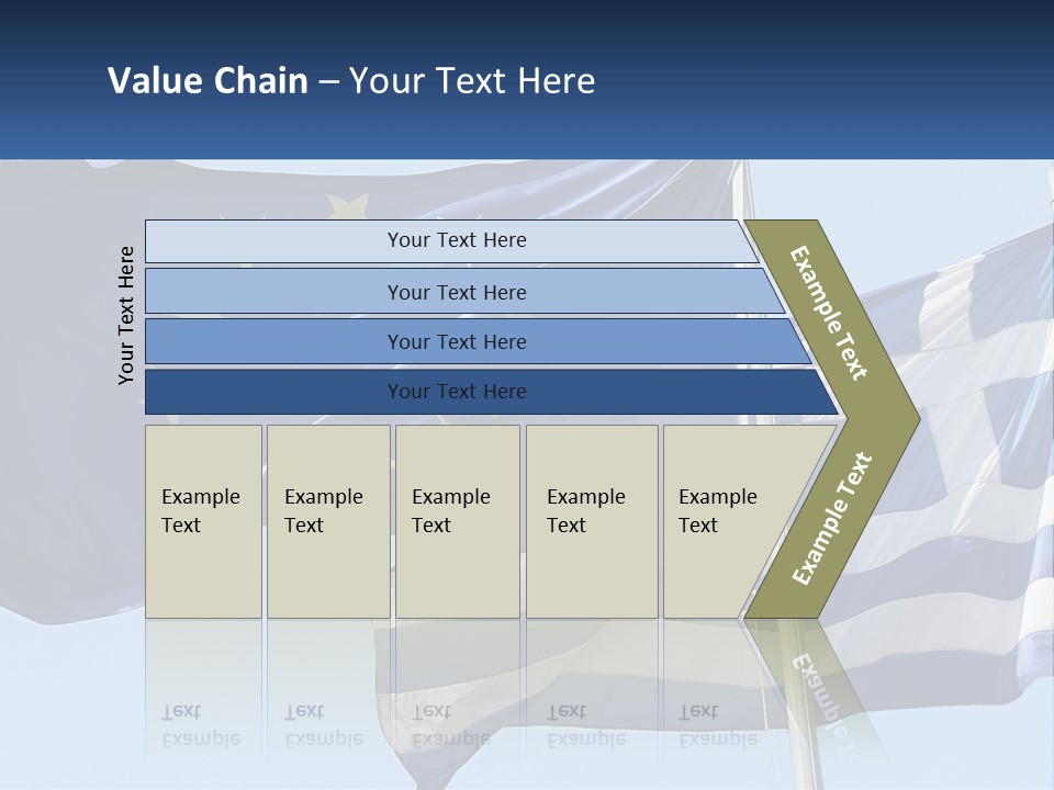 Two Flags Are Flying In The Wind With A Blue Sky In The Background PowerPoint Template