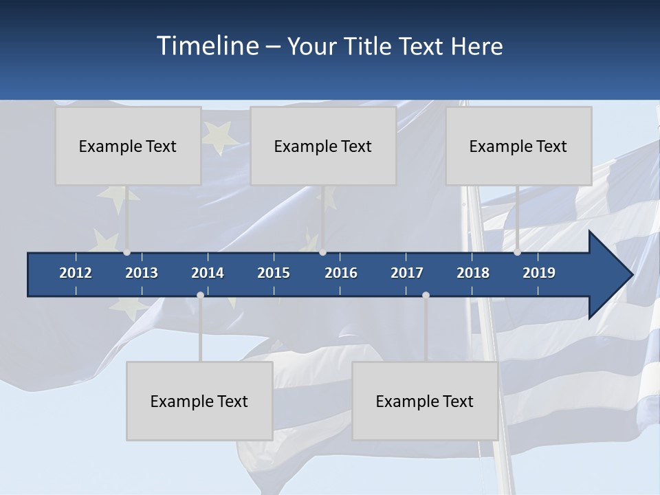 Two Flags Are Flying In The Wind With A Blue Sky In The Background PowerPoint Template