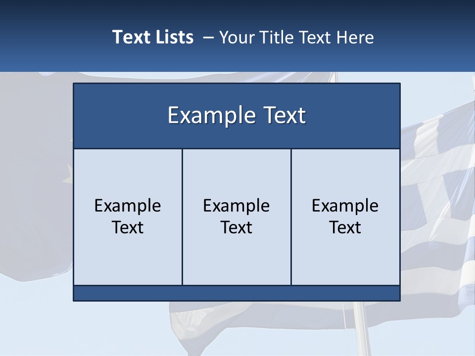 Two Flags Are Flying In The Wind With A Blue Sky In The Background PowerPoint Template