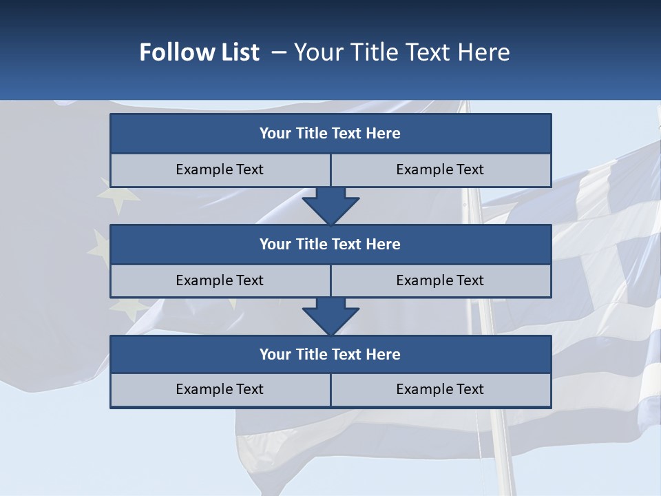 Two Flags Are Flying In The Wind With A Blue Sky In The Background PowerPoint Template