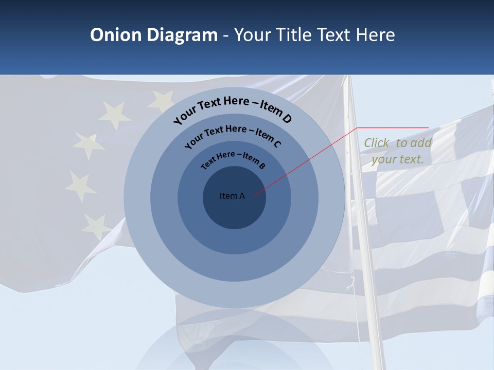 Two Flags Are Flying In The Wind With A Blue Sky In The Background PowerPoint Template